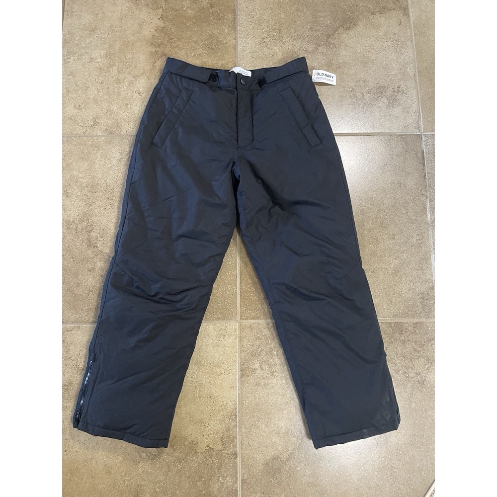 Old Navy Kids Sz L 10-12 Snow Pants Water-Resistant Insulated Black
